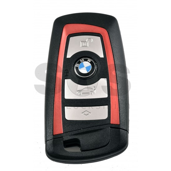 Смарт кутийка за ключ на BMW F Series 4 бутона HU100R Red Line БЕЗ ЛОГО