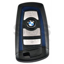Кутийка за ключ (смарт) за BMW F-серия с 4 бутона - HU100R  Blue line без лого