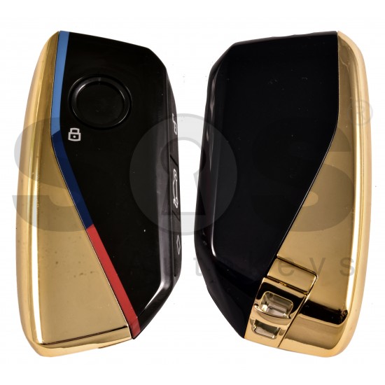 Кутийка за ключ (смарт) за BMW 4 бутона - HU101R GOLD M без лого Кутийка за ключ (смарт) за BMW 4 бутона - HU101R GOLD M без лого