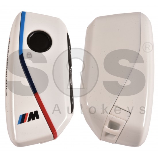 Кутийка за ключ (смарт) за BMW 4 бутона - HU101R WHITE M PERFORMANCE без лого