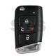 Кутийка за ключ Volkswagen (Flip) 3+1P бутони HU162T MQB